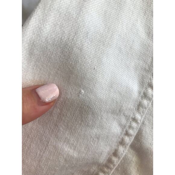 Lane Bryant White Denim Jacket Size 16 Stretch Button Front EUC 1132392 - Picture 11 of 11